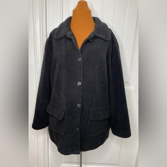 Basic Editions Black Casual Coat Size XL - Picture 1 of 8